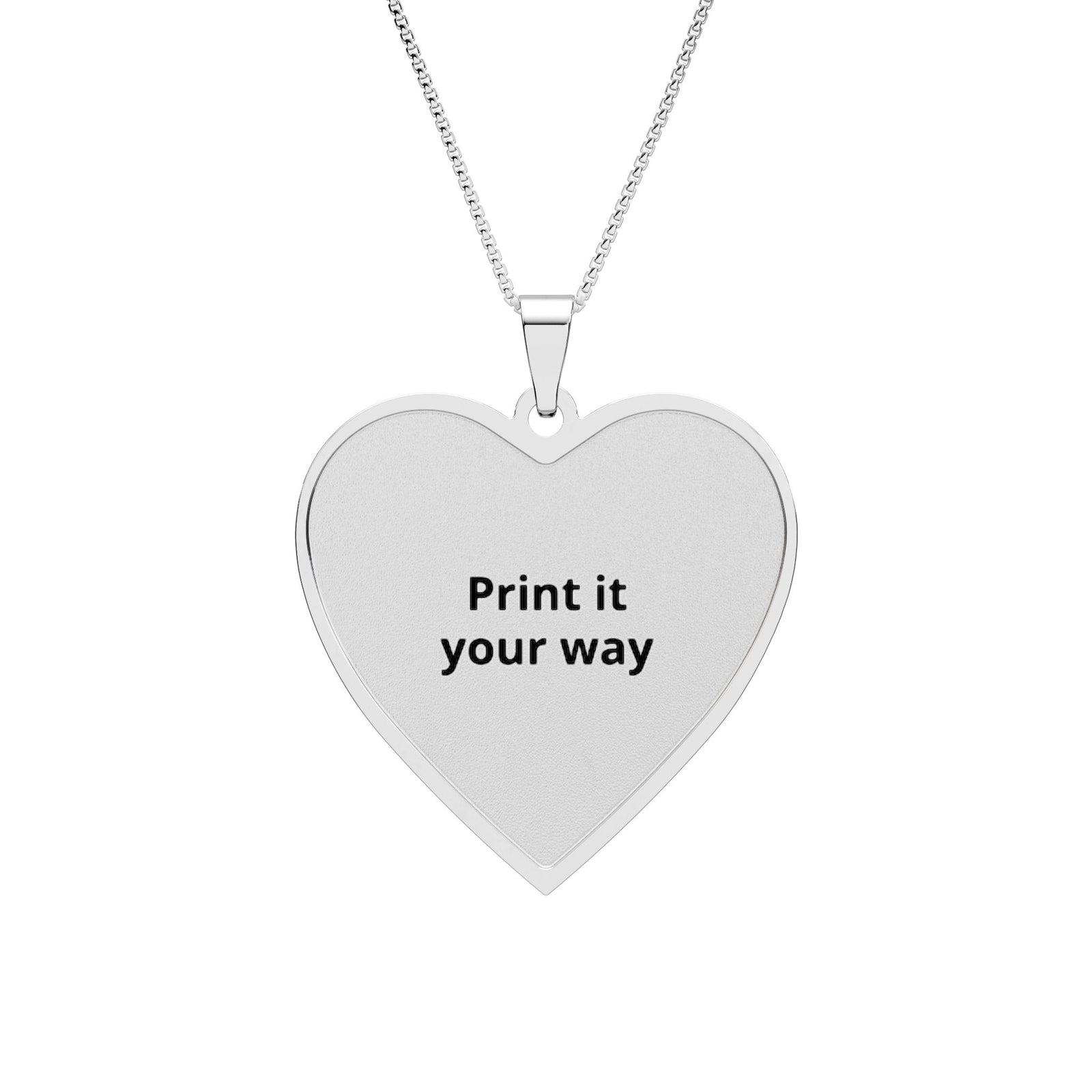 Personalized Heart Pendant – Custom Engraved Necklace