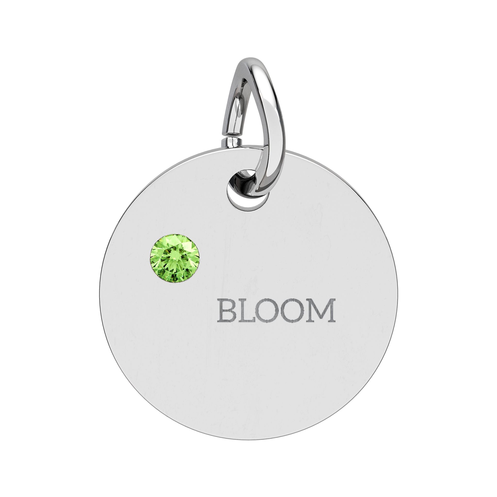 BLOOM Birthstone Circle Charm – Engraved Jewelry Gift (Charm Only)