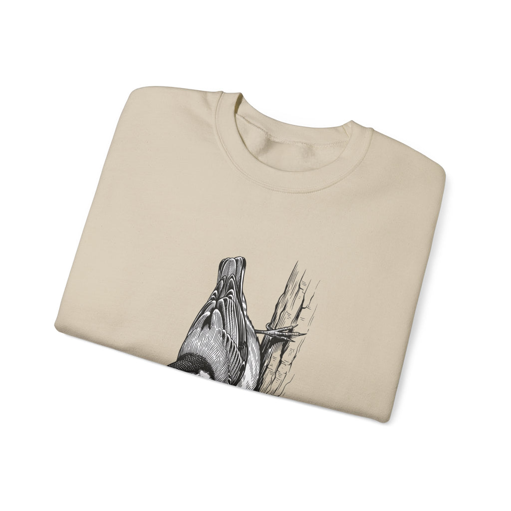 Chickadee Illustration Sweatshirt | Birdwatching, Vintage Naturalist