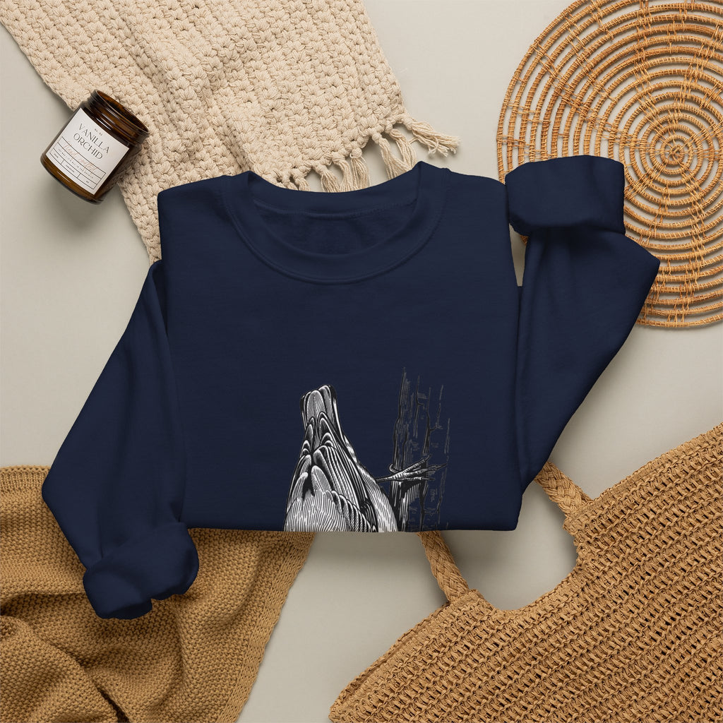 Chickadee Illustration Sweatshirt | Birdwatching, Vintage Naturalist