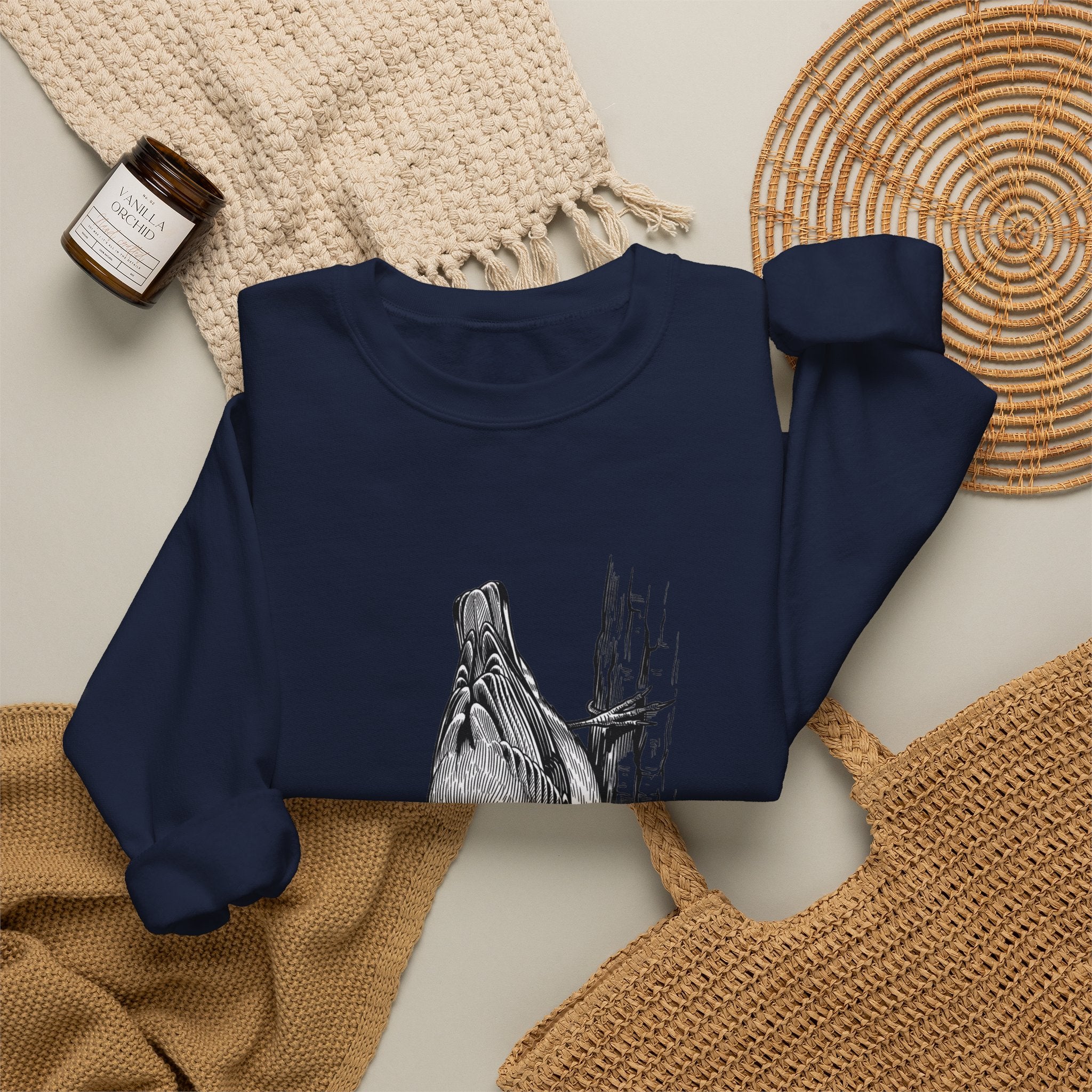 Chickadee Illustration Sweatshirt | Birdwatching, Vintage Naturalist