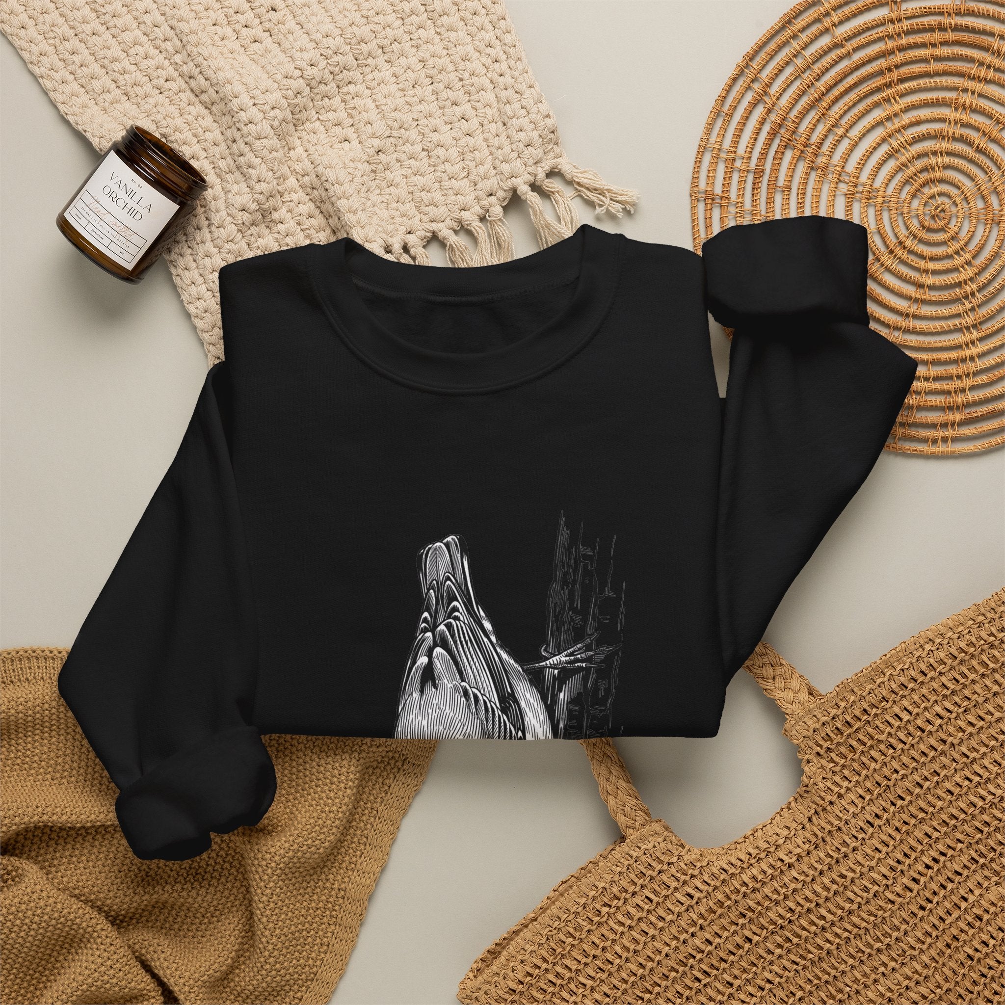 Chickadee Illustration Sweatshirt | Birdwatching, Vintage Naturalist