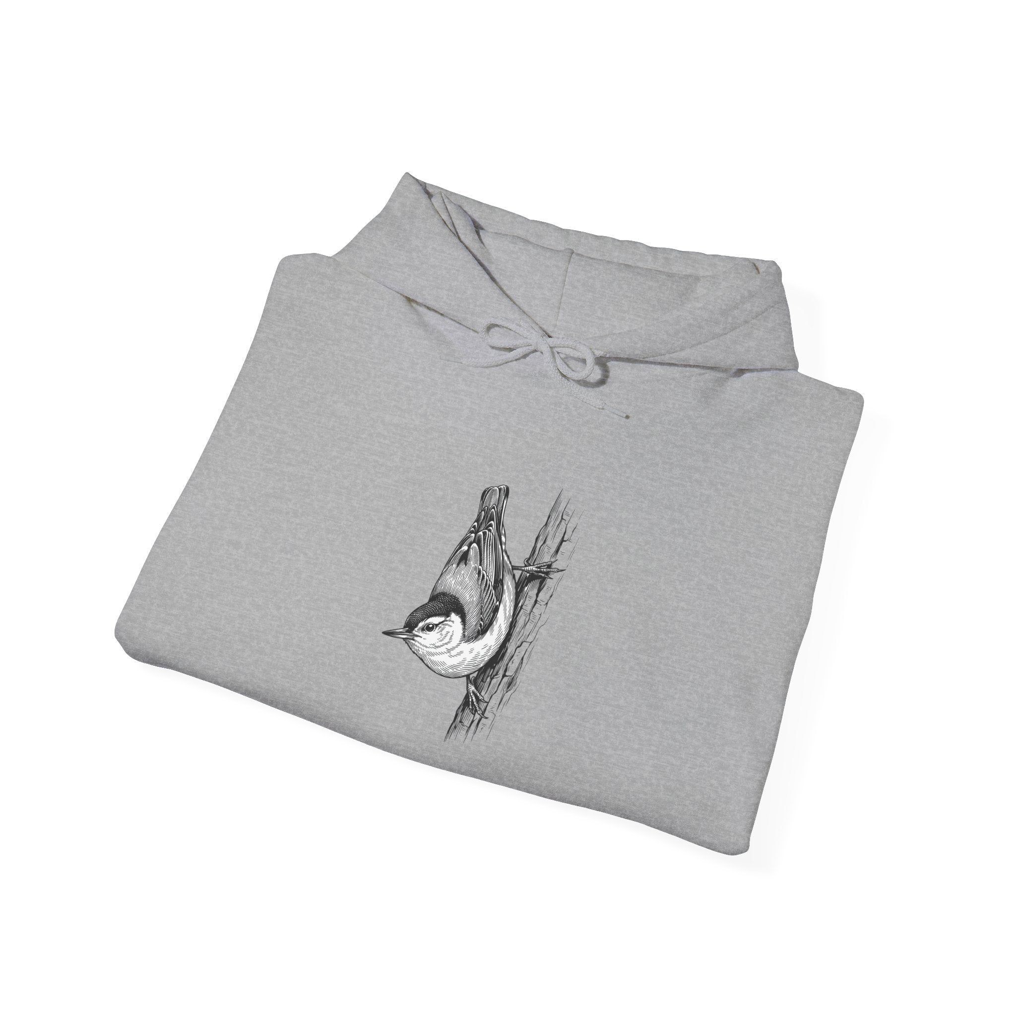 Vintage Monochrome Owl Illustration Hoodie | Birdwatching, Naturalist Style