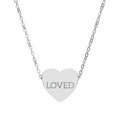 LOVED Heart Necklace – Engraved Stainless Steel Pendant