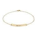 BRAVE Courage Over Fear | Engraved Curved Bar Anklet