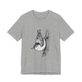 Vintage Naturalist Owl Illustration T-Shirt | Birdwatching, Monochrome