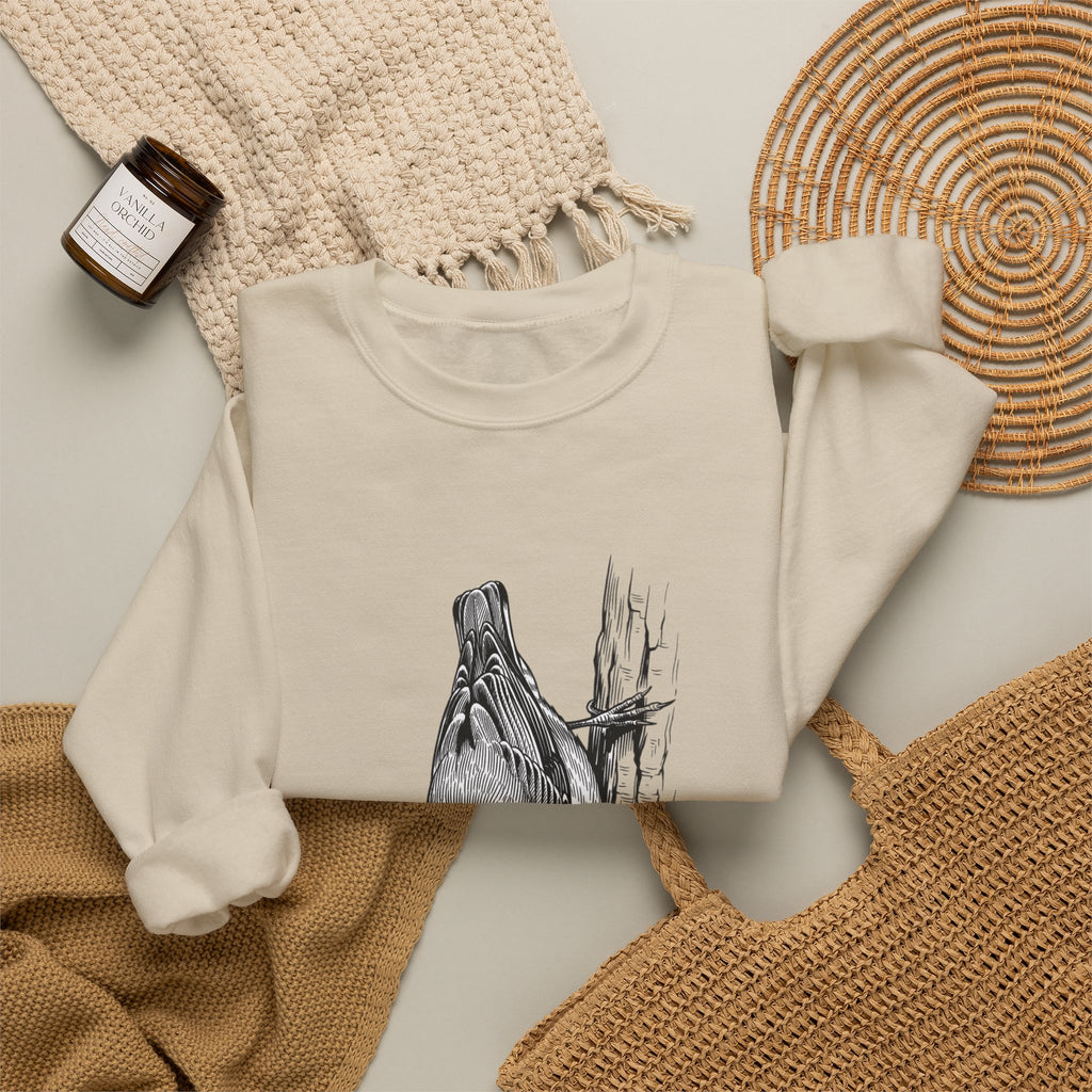Chickadee Illustration Sweatshirt | Birdwatching, Vintage Naturalist