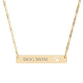 Collier barre patte gravable — Pendentif ajouré « Maman chien »