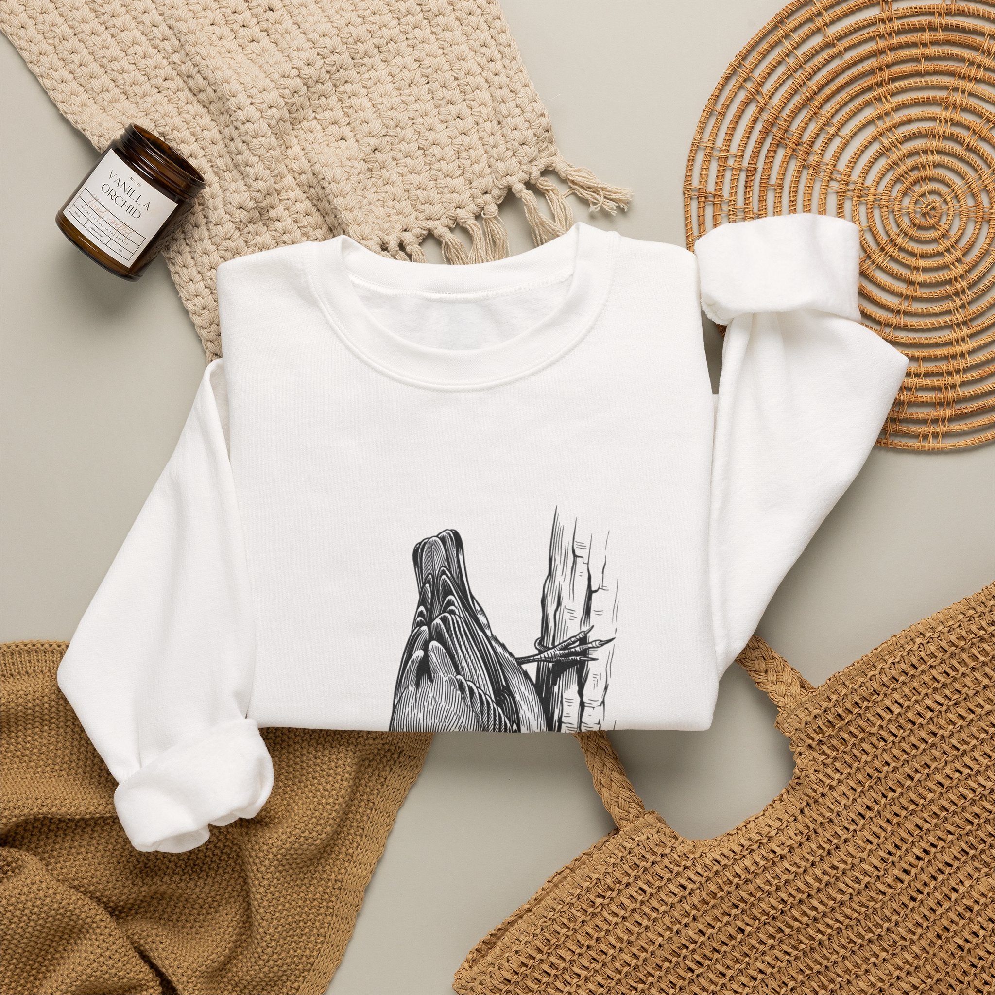 Chickadee Illustration Sweatshirt | Birdwatching, Vintage Naturalist