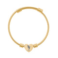 Engravable Heart Cuff Bracelet — Personalized Dolphin Charm