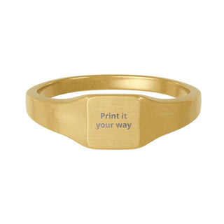 Square Signet Ring — Custom Engraved Stainless Steel