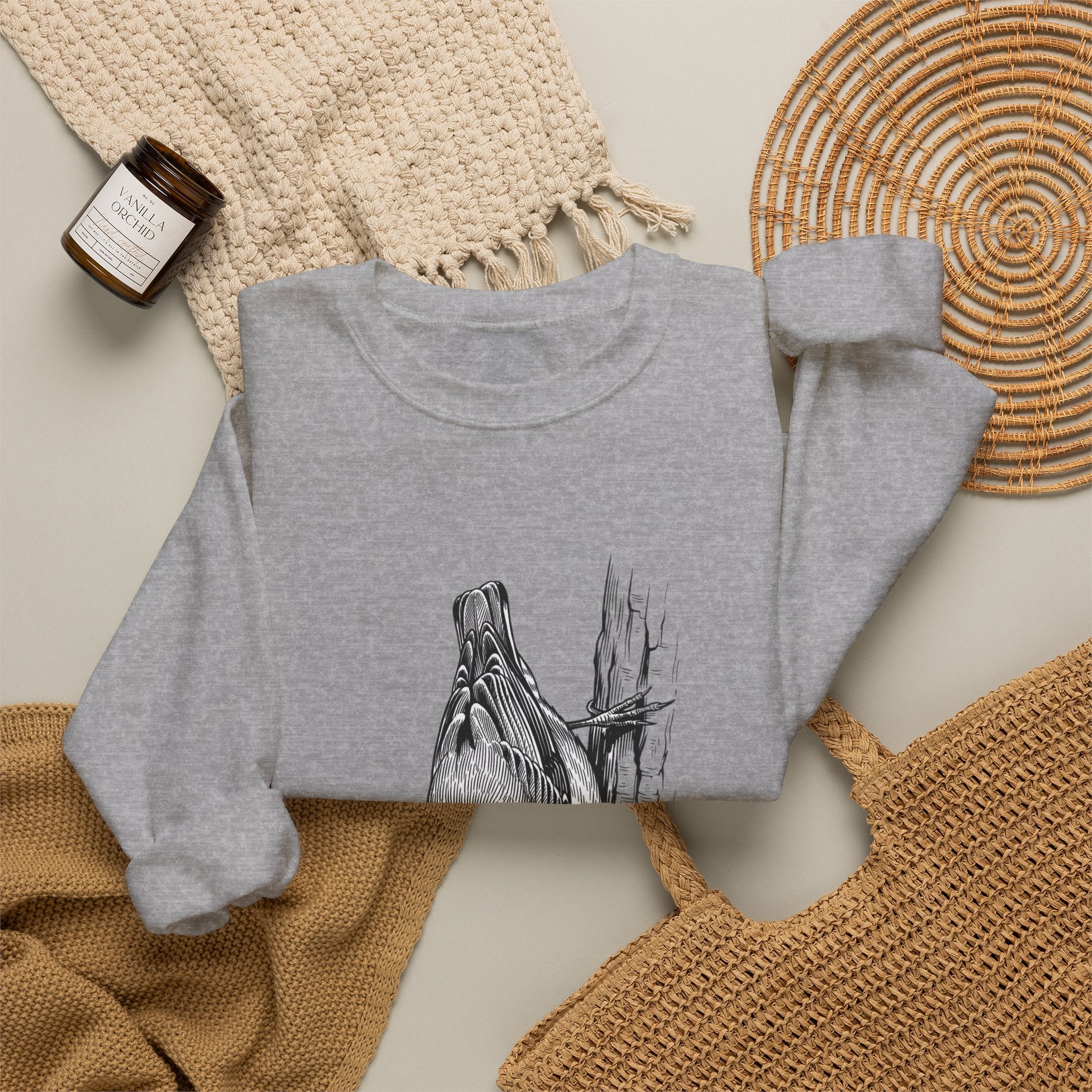 Chickadee Illustration Sweatshirt | Birdwatching, Vintage Naturalist