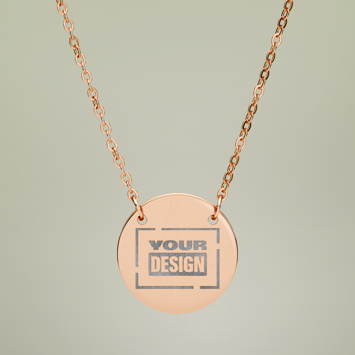 Engravable Circle Necklace — alternate product view