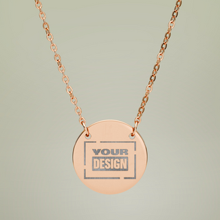 Engravable Circle Necklace — alternate product view