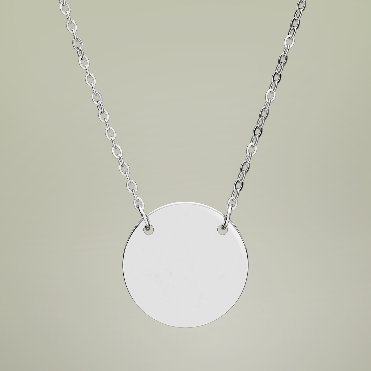 Engravable Circle Necklace — alternate angle