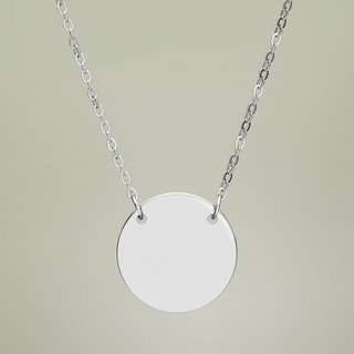 Engravable Circle Necklace — alternate angle