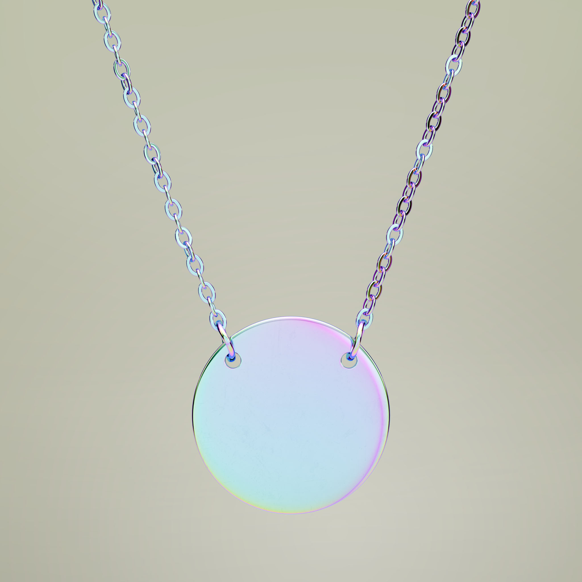 Engravable Circle Necklace — additional product view