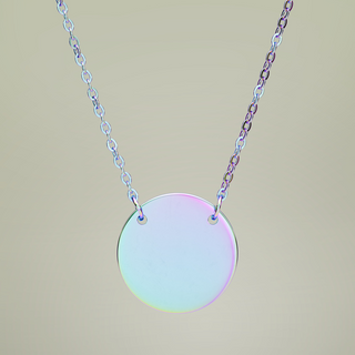 Engravable Circle Necklace — additional product view