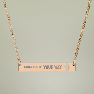 Cutout Cross Bar Necklace — alternate product view