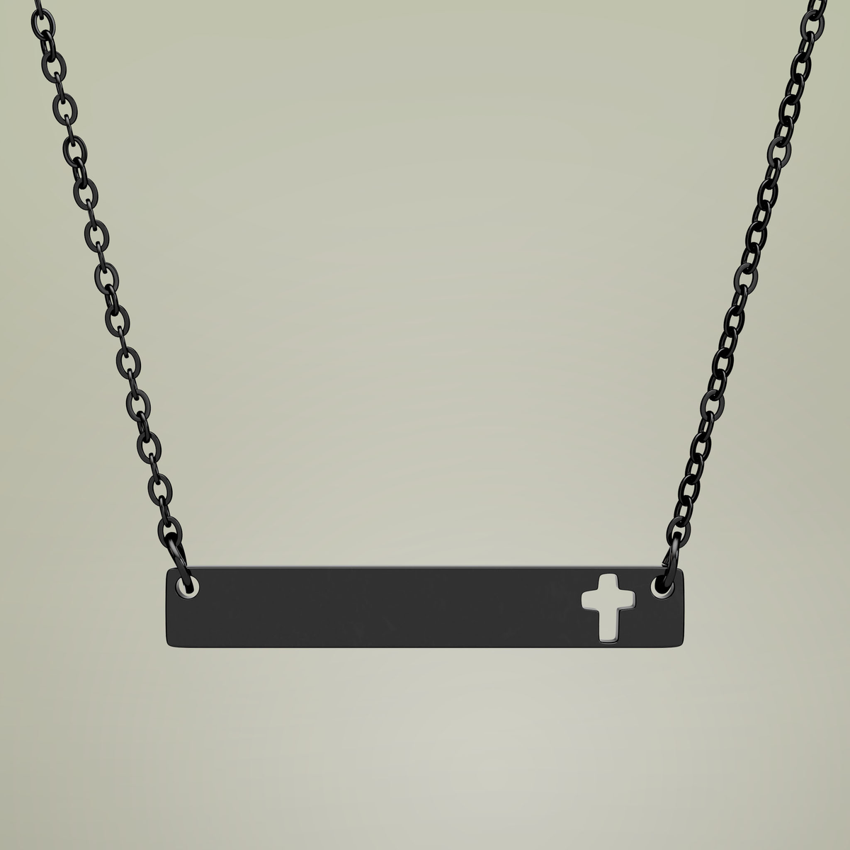 Cutout Cross Bar Necklace — additional product view