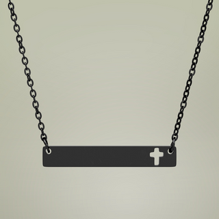Cutout Cross Bar Necklace — additional product view