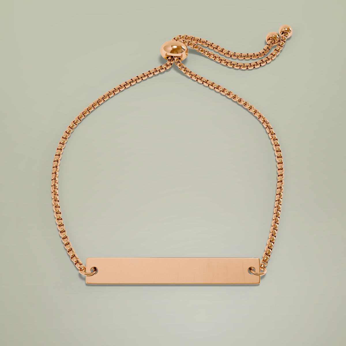 Engravable Adjustable Flat Bar Bracelet — alternate angle