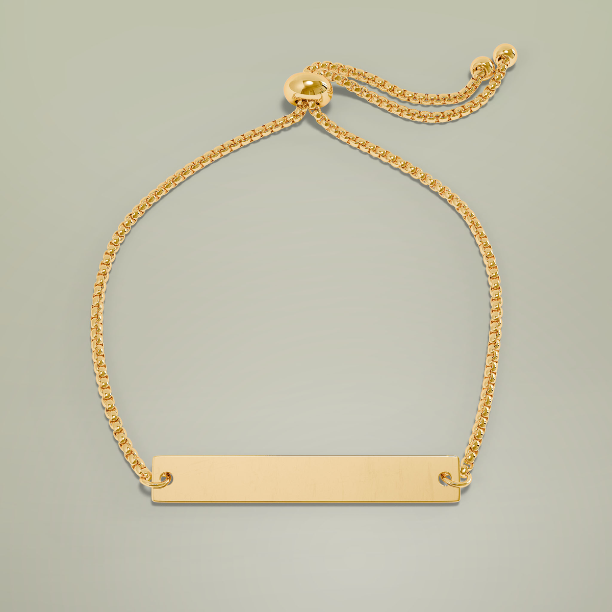 Engravable Adjustable Flat Bar Bracelet — additional product view