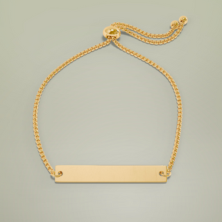 Engravable Adjustable Flat Bar Bracelet — additional product view