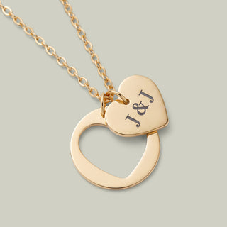 Personalized Heart Cutout Necklace — additional product view