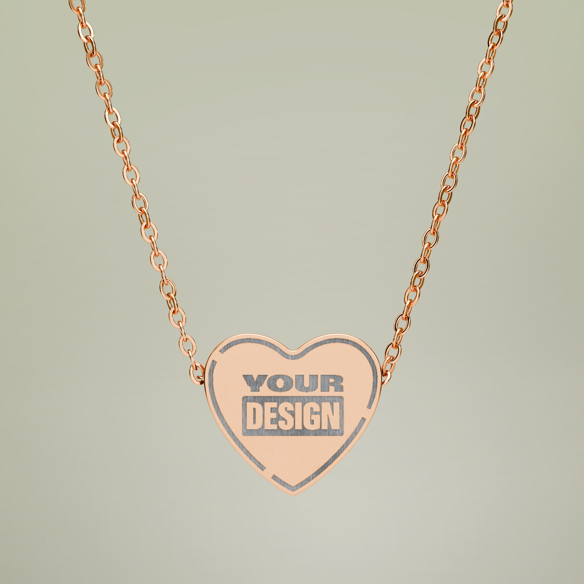 Personalized Engraved Heart Necklace — alternate product view