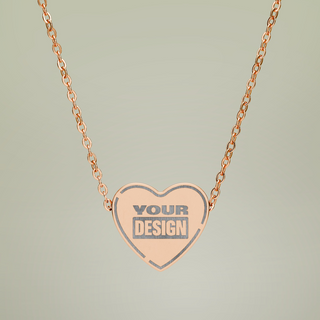 Personalized Engraved Heart Necklace — alternate product view