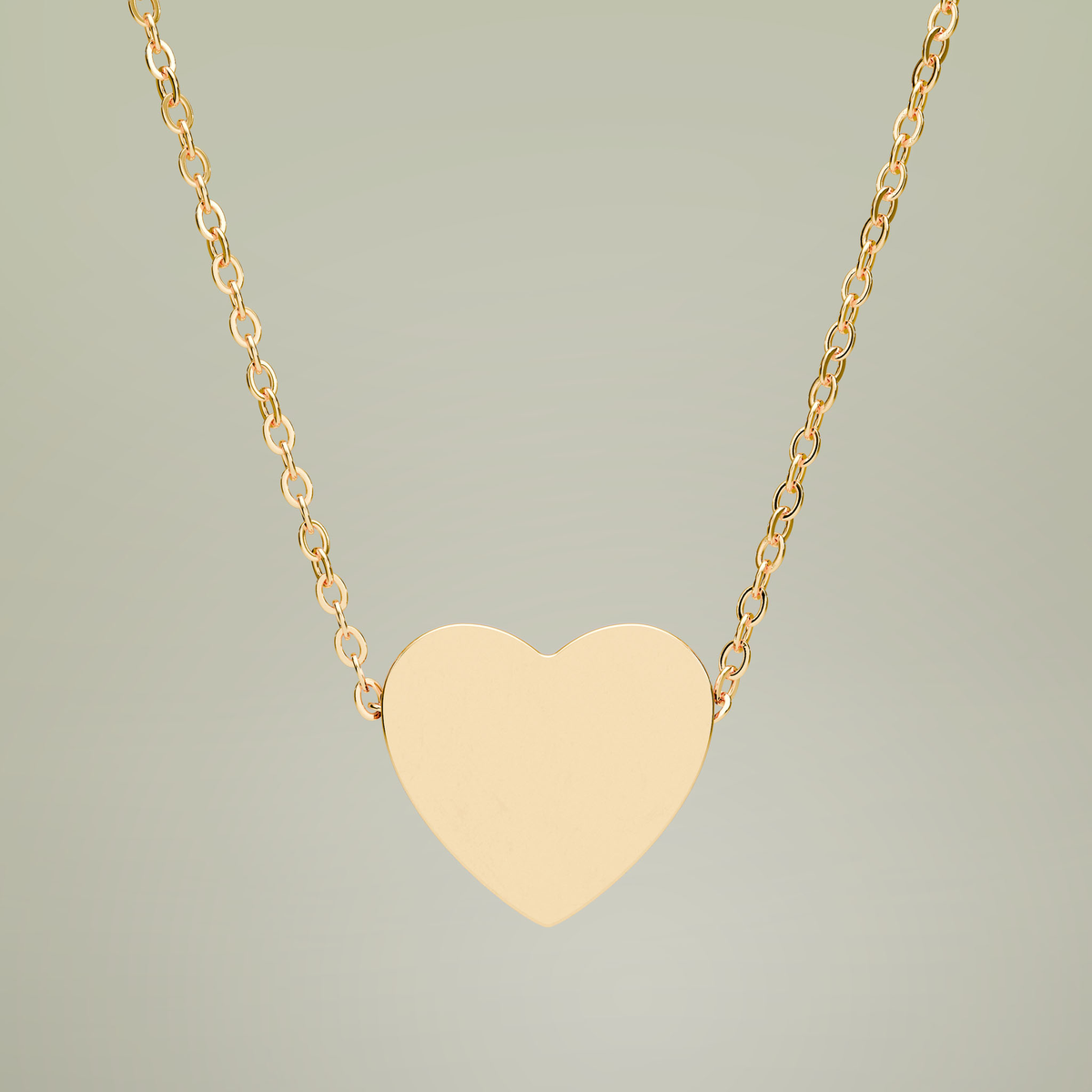 Personalized Engraved Heart Necklace — detailed pendant view