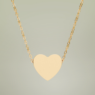 Personalized Engraved Heart Necklace — detailed pendant view