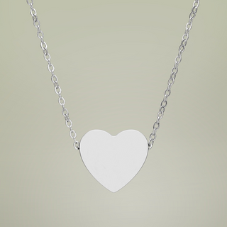 Personalized Engraved Heart Necklace — alternate angle
