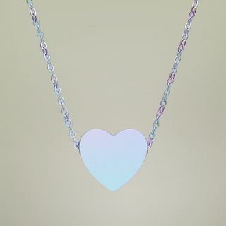 Personalized Engraved Heart Necklace — close product view