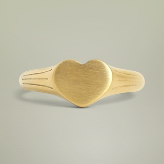 Heart Signet Ring — detailed ring view