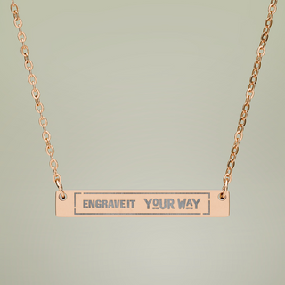 Engravable Horizontal Bar Necklace — alternate product view