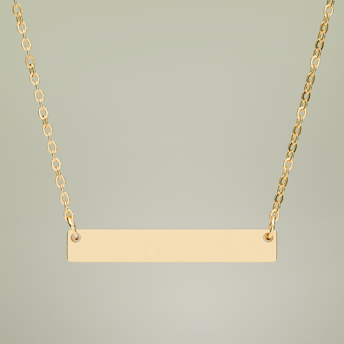 Engravable Horizontal Bar Necklace — detailed product view