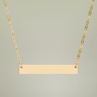 Engravable Horizontal Bar Necklace — detailed product view