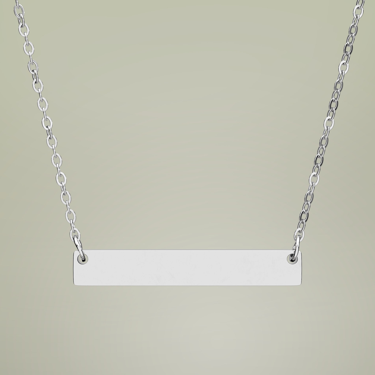 Engravable Horizontal Bar Necklace — alternate angle