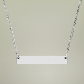 Engravable Horizontal Bar Necklace — alternate angle