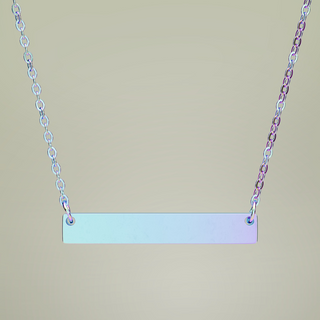 Engravable Horizontal Bar Necklace — close product view