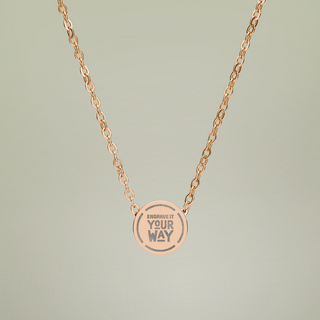 Mini Engraved Circle Necklace — alternate product view