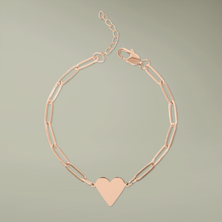 Engravable Paperclip Heart Bracelet — additional product view