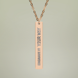 Engravable Vertical Bar Necklace — alternate product view