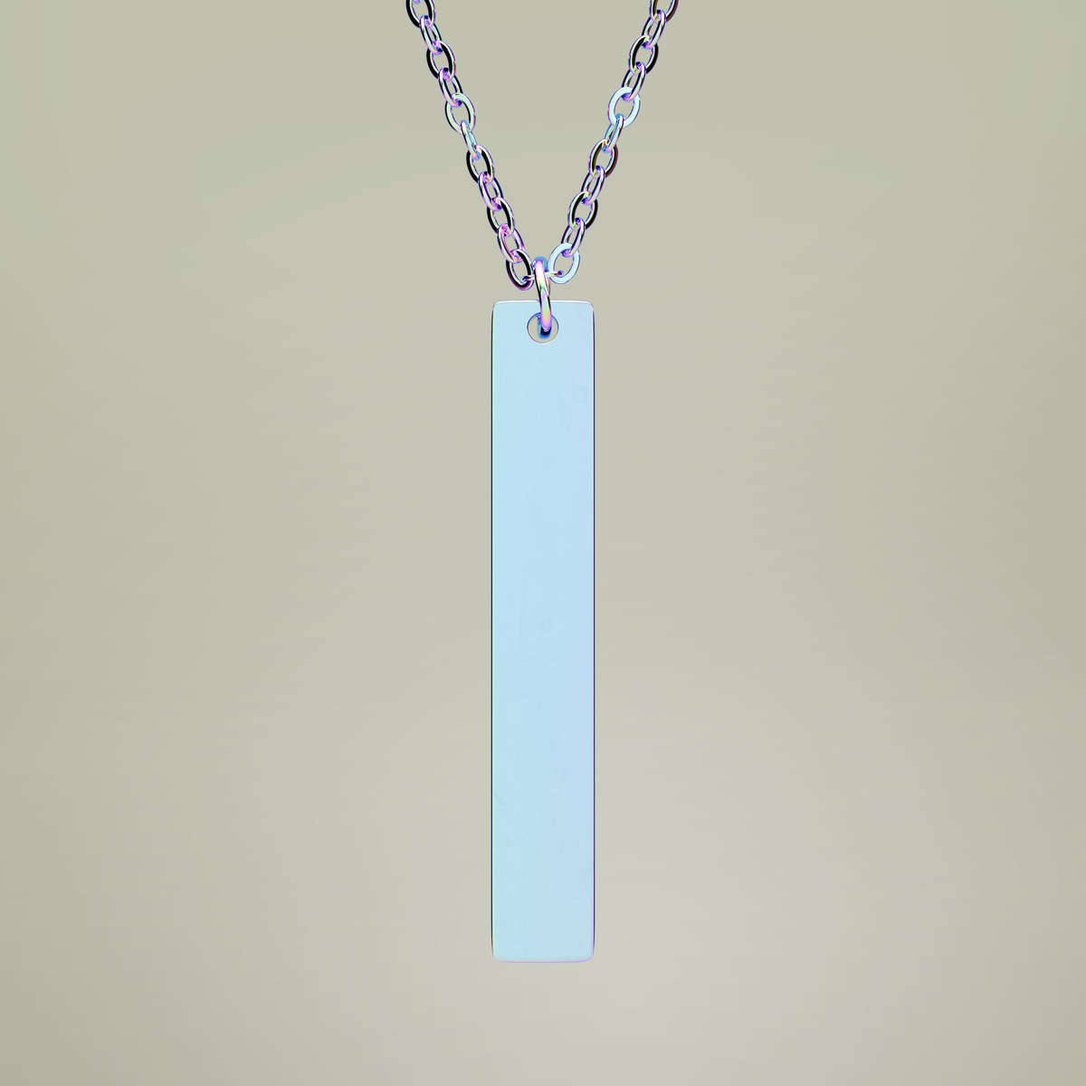 Engravable Vertical Bar Necklace — additional product view