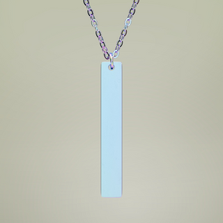 Engravable Vertical Bar Necklace — additional product view
